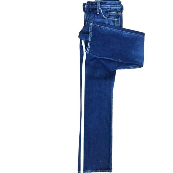 Vintage BLUE CULT Women Low Rise Slim Jeans 28x32 Y2K Grunge USA Dark Denim - Picture 8 of 11